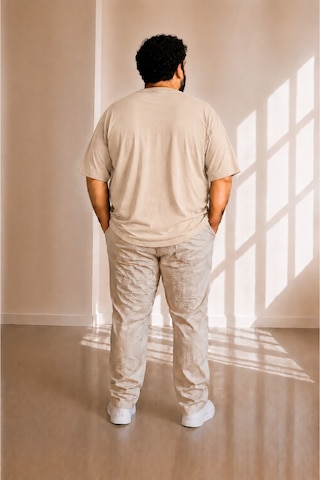 Sngl Tekstil Erkek Büyük Beden Oversize Kısa Kollu T-shirt 3xl 4xl 5xl 6xl 7xl 8xl 9xl Bej