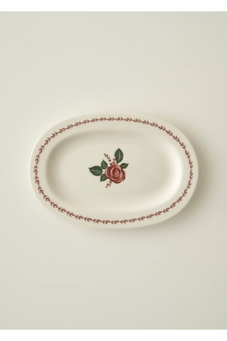 Bella Maison Rose Porselen Sunum Tabağı 25 Cm Sarı