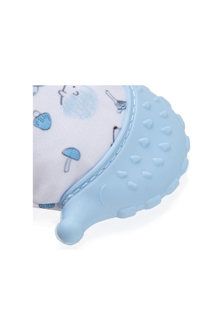 Babyjem Bebek Diş Kaşıyıcı Eldiveni Kirpi Mavi