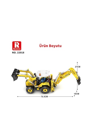 Reobrix Technic 22018 Rc Caterpillar Bulldozer Kumandalı&motorlu Yaratıcı Yapı Blok Seti Building Blocks - 2231 Parça