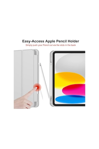 Apple Uyumlu iPad 11.nesil 2025 / 10.nesil 2022 Kalem Bölmeli Standlı Smart Kılıf Kapaklı Kılıf