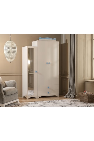 Bdlp 059 Babysun 3 Kapılı 2 Çekmeceli Dolap Mavi