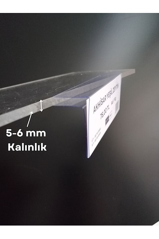 Şeffaf Etiket 10 Adet Pvc Etiketlik Cam Raflar İçin 5-6 Mm Kalınlıkta Cam Raf