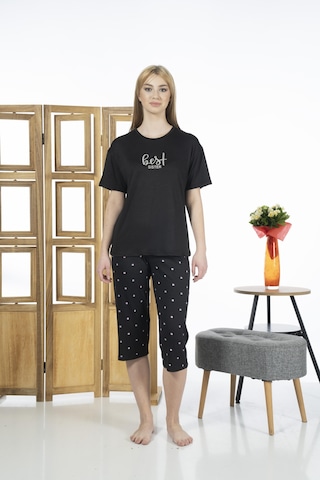 Estiva 24063 Kadın Kısa Kollu Kapri Pijama Takım 001