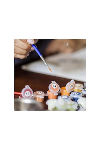 Tilki Ve Kelebek Sticker Çerçevesiz 60x75 Sayılarla Boyama Hobi Seti
