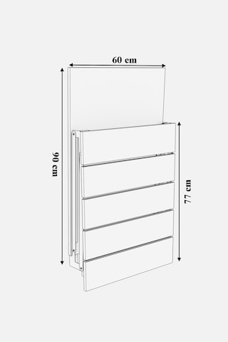 Fulya Duvara Monte Katlanabilir Pratik Yemek Masası Balkon Beyaz