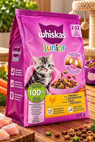 Whiskas Junior Yavru Kedi Maması Etli Sebzeli Tavuklu