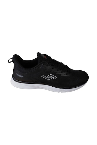 Jump Erkek Gri Siyah Fileli Memory İç Taban Sneaker Spor Ayakkabı Siyah