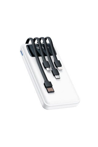 Erpaks 10.000 Mah Dahılı Kablolu Tasınabılır Sarj Cıhazı Beyaz
