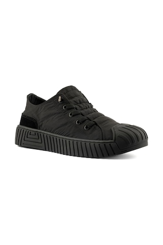 Gamelu Vıgor Çocuk Lastikli Memory Foam Keten Sneaker Ayakkabı Siyah