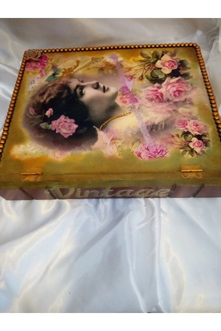 Sevgili Hediye Kutusu Sevgililer Günü Ahşap El İşi Hand Made Mücevher Kutusu