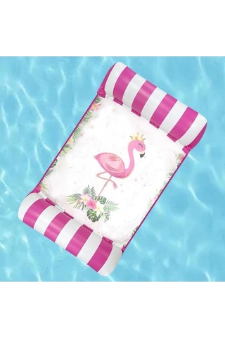 Ganzhoushop Yüzen Suntek Su Şişme Seyahat Oyuncak Kırmızı Hamak Pw Kırmızı