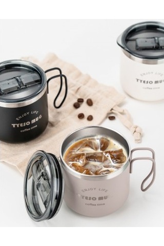 Tyeso Fiery Mug Vakumlu Paslanmaz Çelik Termal Kapaklı 350 ML