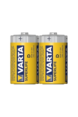Pil Kaliteli R20 Standart 15 Volt Dayanıklı Uzun Ömürlü Superlife Çinko Büyük D Boy Pil 24'l Çok Renkli