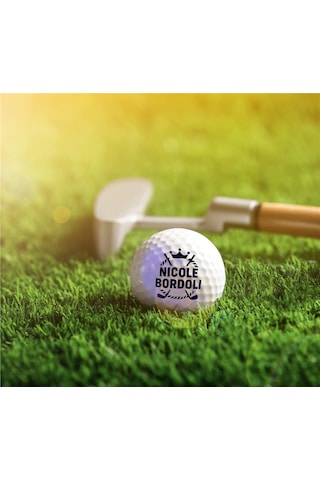Zekupp 3 Adet Profesyonel Golf Toplu Ahşap Kutulu El Yapımı Golf Beyaz