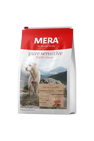 Mera Pure Sensitive Biftekli Patatesli Tahılsız Hipoalerjenik Yetişkin Köpek Maması 12500 G Mera Pure Sensitive Biftekli Patatesli Tahılsız Hipoalerjenik Yetişkin Köpek Maması 12500 G