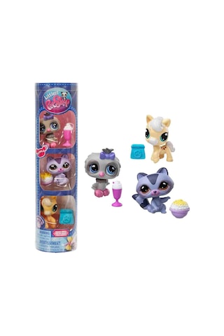 Littlest Pet Shop Minişler 3 Lü Figür Seti S4 Rakun-baykuş-at