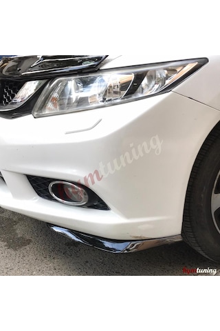 Honda Civic Fb7 Ön Tampon Flap Seti - Piano Black - Abs Plastik