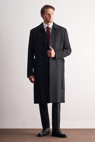 İmza Siyah 115 Cm Kaşe Polo Yaka Düz Esnek Garnisiz-biyesiz Comfort Fit Palto 1005245150 Siyah
