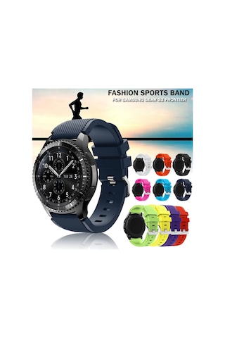 Samsung Uyumlu Gear S3 Kordon Frontier & Classic Silikon Kayış
