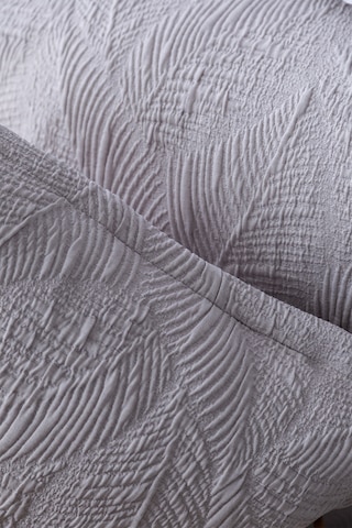 Apricitas Home Foglia Gray Çift Kişilik %100 Pamuk Nevresim Takımlı Battaniye Ve Yatak Örtüsü Seti Gri