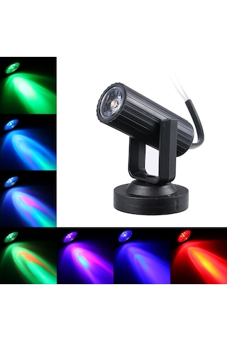 Teltree Ac85-265v 1w Led Mini Spot Işık, Ev Partisi Ve Dj Gösterileri İçin Taşınabilir Dekorasyon Aydınlatması Çok Renkli