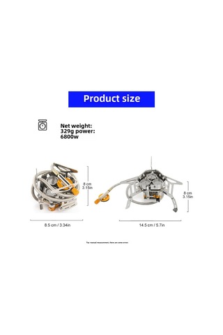 Reedark Taşınabilir Çift Katlı Füme Çıkışlı 3 Alevli Kamp Ocağı, Rüzgar Direnci, 5+ Kişilik Kamping, Piknik Ve Açık Hava Mutfak Gereci Çok Renkli