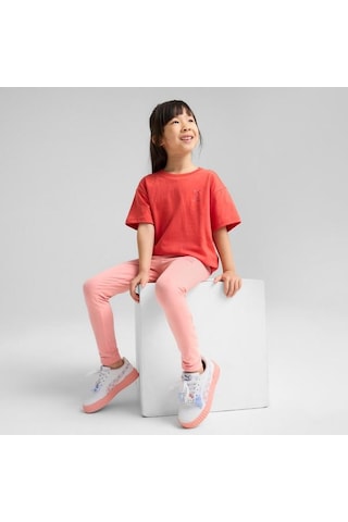 Puma Puma X Hk&fr Graphic Kız Çocuk Kırmızı Yuvarlak Yaka Tişört Kırmızı