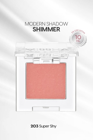Uzun Süre Kalıcı Kolay Uygulanan Işıltılı Tekli Far Modern Shadow Shimmer 203 Super Shy 203
