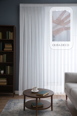 Natural Modern File Dokulu Keten Tül Perde Pileli Salon Oturma Odası Yatak Odası Çocuk Odası Beyaz