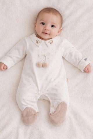 Cayzen Erkek Bebek Şapkalı Tulum 2li Set 1097 Kahve Ponpon Kahve Ponpon
