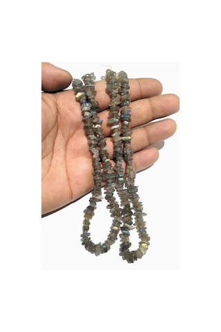 Doğal Labradorit Kırıktaş Dizi-80 Cm N11.10985 Çok Renkli