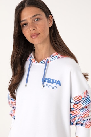 U.S. Polo Assn. Kadın Beyaz Modal Karışımlı Kapüşonlu Sweatshırt 50300694-VR013