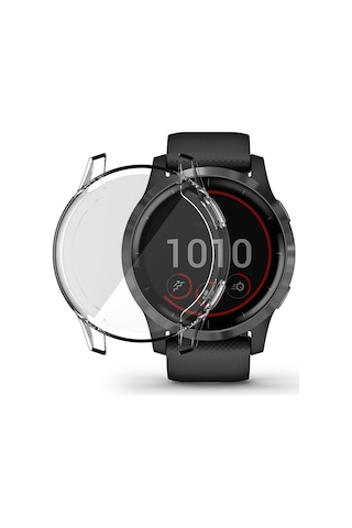Garmin Venu 2s 40mm / Vivoactive 4s 40mm İçin Enkay Hat-prince Tam Kapatıcı Şeffaf Tpu Yumuşak Kılıf