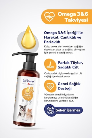 Kedi Tüy Döküm Dökülmesi Önleyici Engelleyici Tüy Sağlığı Tamamlayıcı Set, Malt Paste, Balık Yağı Omega