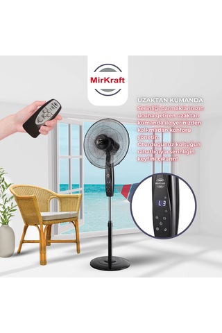 Mirkraft Fs-k40br Stand Fan Vantilatör Uzaktan Kumandalı 16''