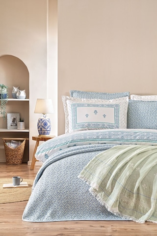 Puffy Cosie Çift Kişilik Eternal Çeyiz Seti - Mavi
