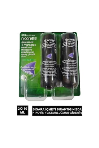 Nicorette 1mg Nane Aromalı Ağız Spreyi 2 x 150 Sprey