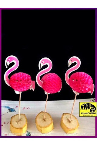 Asiancosmo Canape İçin 15 Cm 20 Adet Pembe Flamingo Bambu Şişleri 397505146
