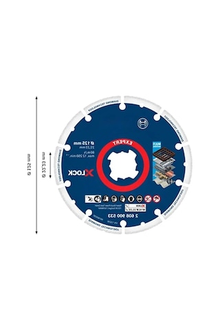 125 Mm Elmas Kesme Diski, X-lock Sistem, Uzun Ömürlü