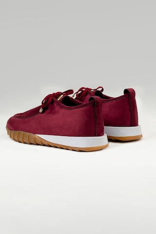 Tw Tonny White New York 057 Kadın Renkli Tabanlı Sneaker Yürüyüş Ayakkabısı Bordo