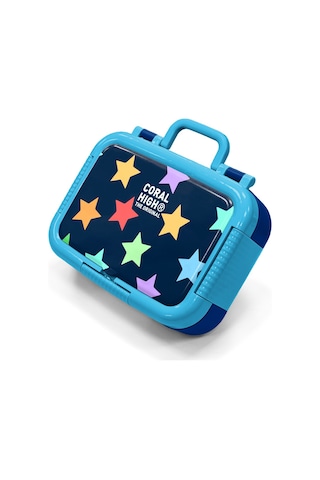 Coral High Kids Lacivert Renkli Yıldız Desenli Paslanmaz Çelik Beslenme Kabı 39109 Lacivert