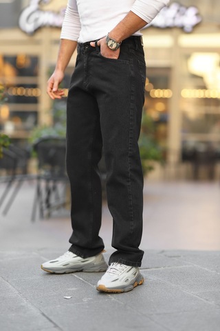 Little Cup Jeans Co Erkek Siyah Baggy Fit Rahat Kalıp Jean Pantolon