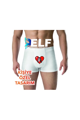 Kişiye Özel Fotoğaraf Kalpli Boxer Resimdeki Renk