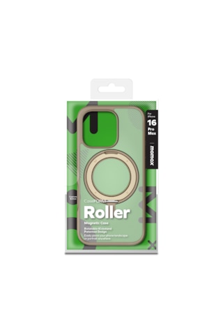 Momax Roller CaseForm Apple Uyumlu iPhone 16 Pro Max Magsafe Kılıf Altın