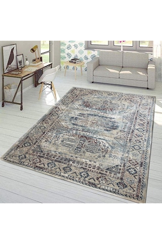Modern Şönil Eskitme Desenli Dokuma Taban Dekoratif Halı Kilim Yolluk Dijital Baskı Halı Yıkanabilir