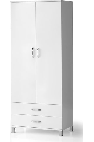 Erezogullari_Mobilya 2 Kapılı 2 Çekmeceli Gardrop Elbise Dolabı 79X46X189Cm