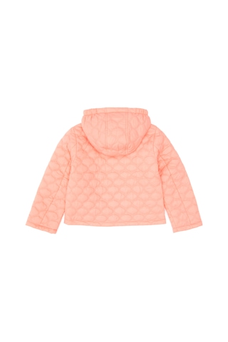 U.S. Polo Assn. Kız Çocuk Neon Pembe Kapitone Kapüşonlu Şişme Mont 50313157-VR105