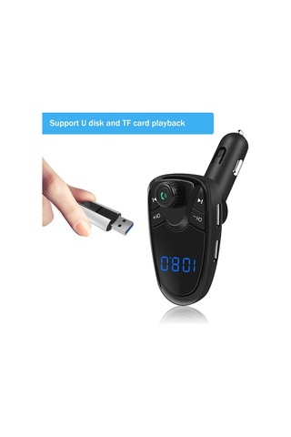 M1 Araba Bluetooth Mp3 Büyük Ekran Çift Usb Bağlantı Noktası Şarj Araba Fm Verici Araba Bluetooth Hands-free