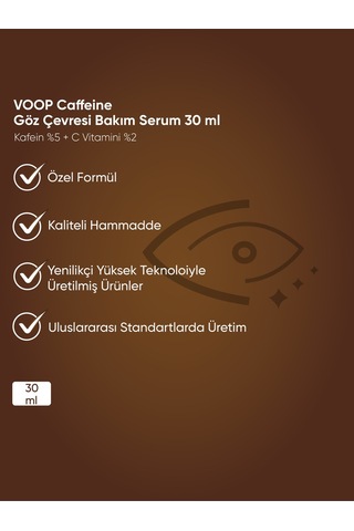 Voop Kafein İçerikli Göz Altı Morlukları Karşıtı Vitamin C 30 ML